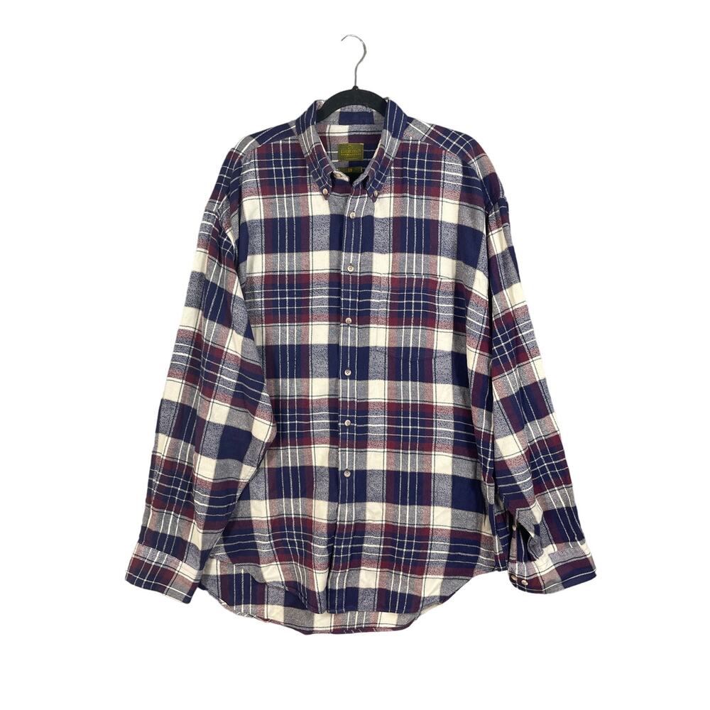 Evergreen Men's Flannel Button Up Shirt Size XL